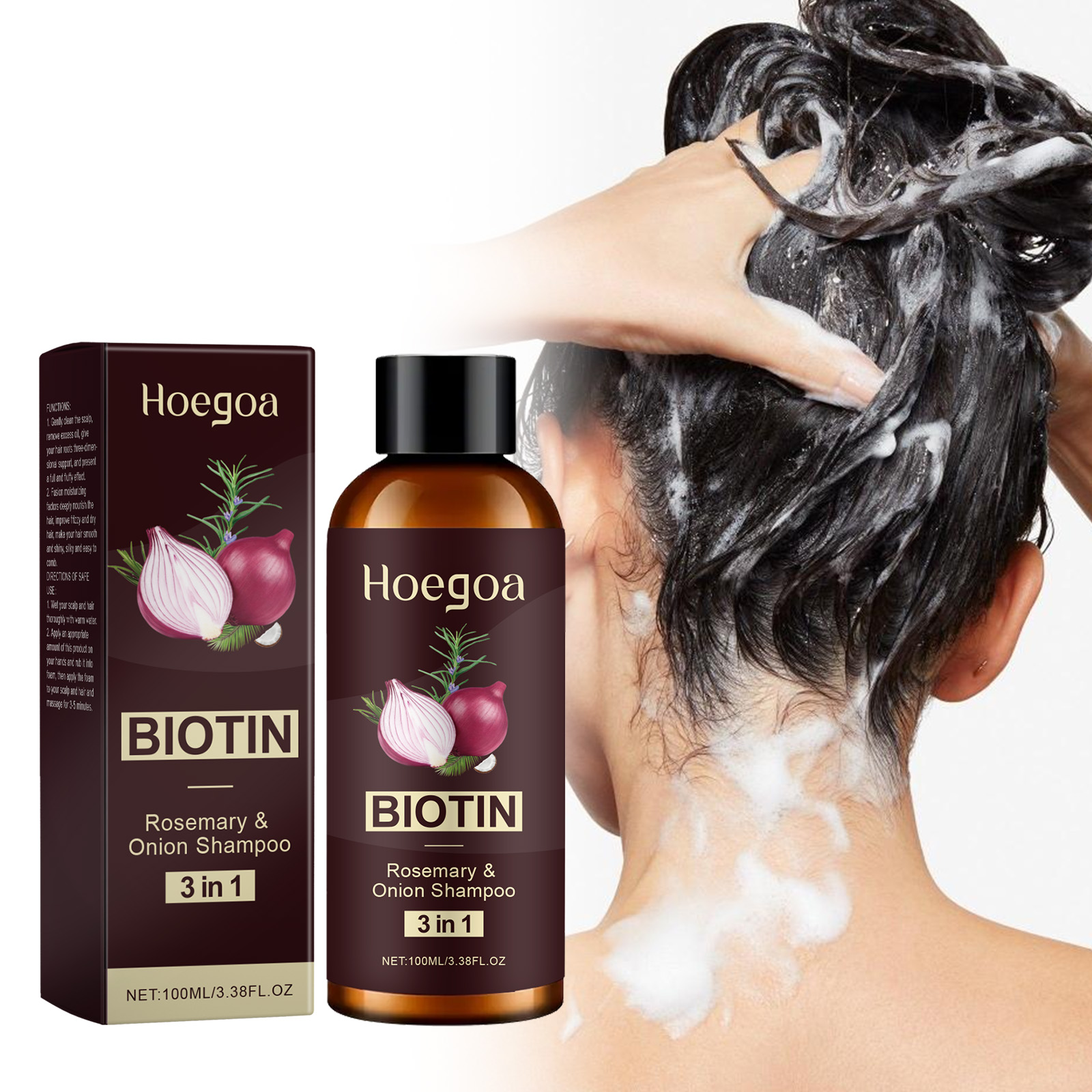 Biotin Shampoo Thickening - 3'ü 1 Arada Biberiye Biotin Şampuanı