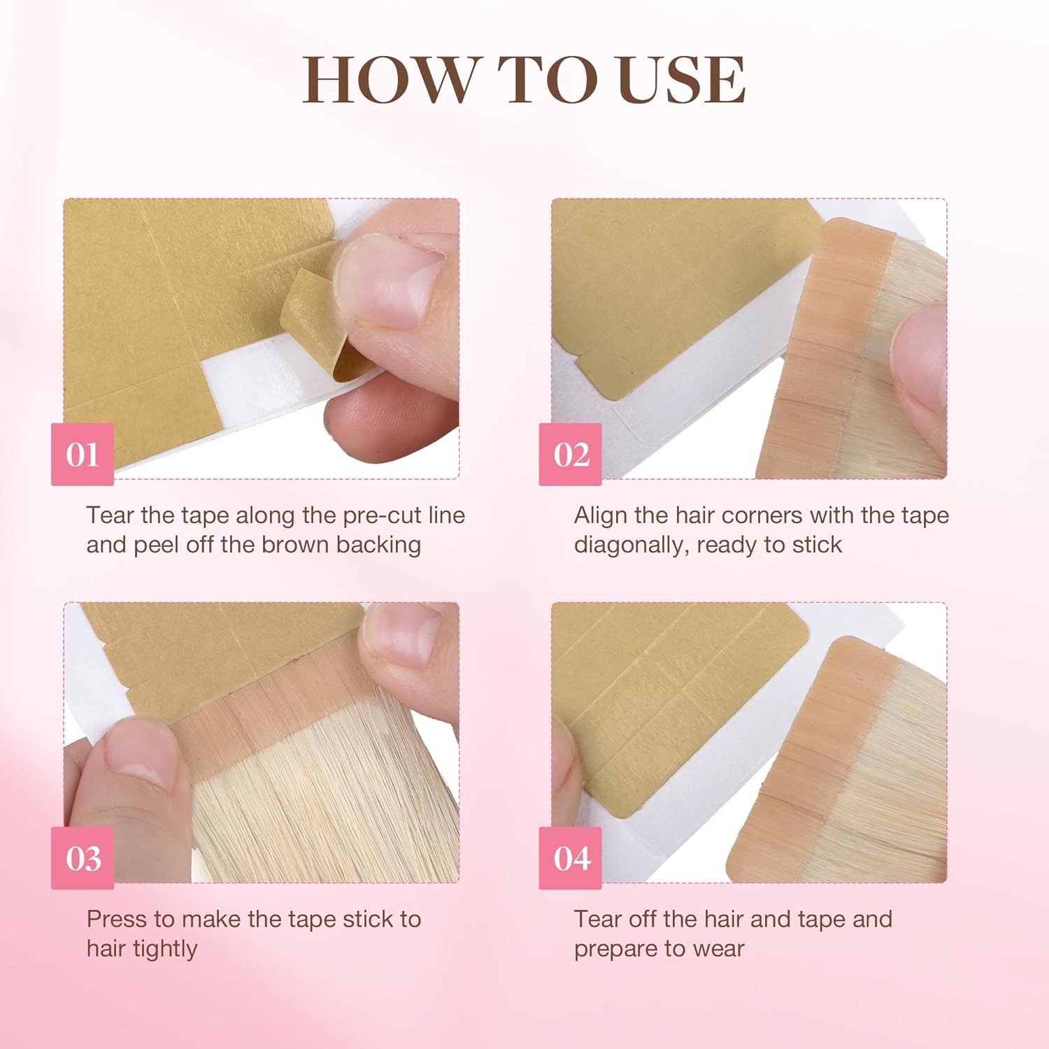72 Tab (6 yaprak) Saç Uzatma B - Hair Extension Tape In incelemesi ve fiyatı