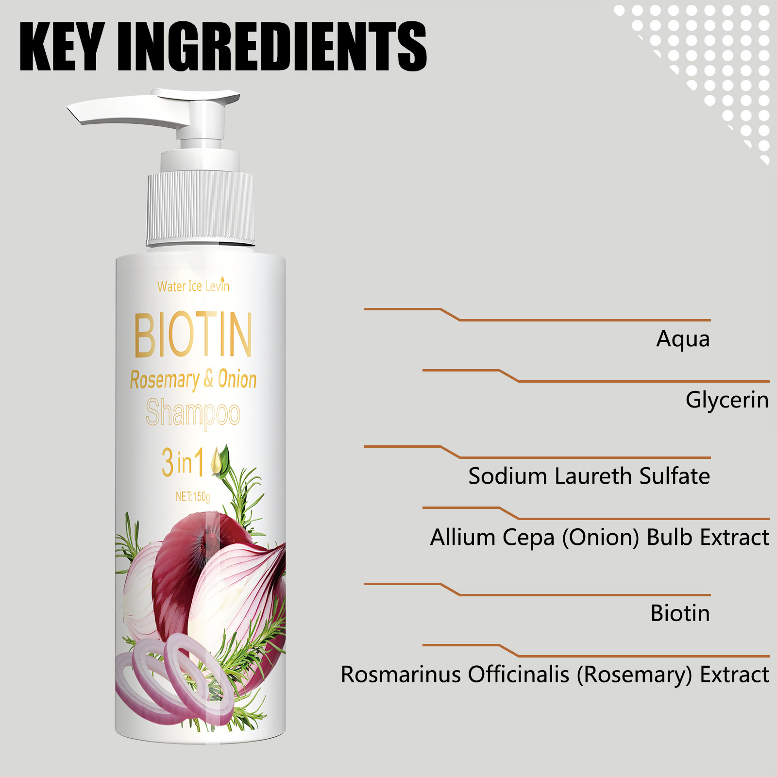 Biotin Biberiye ve Soğan 3'ü 1 - Biotin Shampoo Thickening incelemesi ve fiyatı